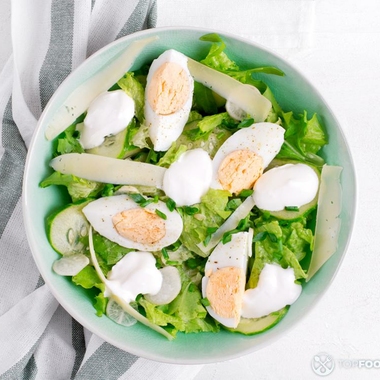 Egg salad with radishes