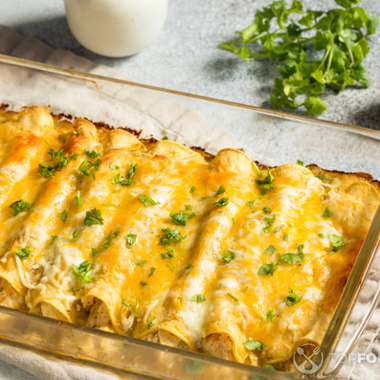 Enchiladas with Chicken and Beans