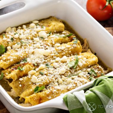 Cottage Cheese Chicken Enchiladas