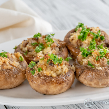 Stuffed Mushrooms with Breading