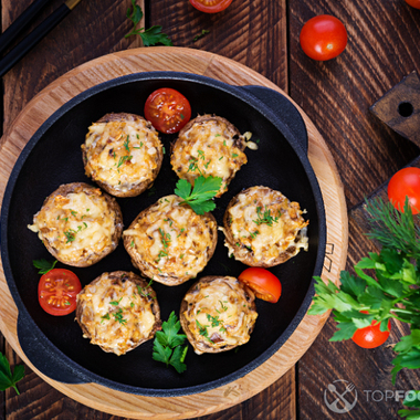 15-Minutes Stuffed Mushrooms