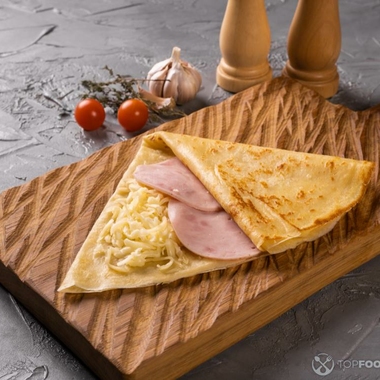 Pancakes with Ham and Cheese