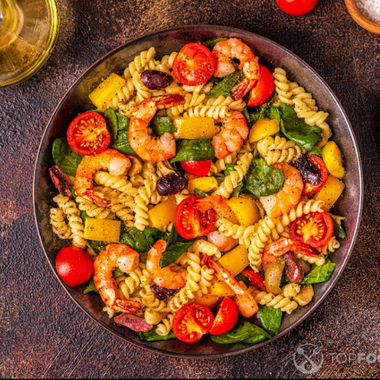 Fusili Pasta Salad with Shrimps