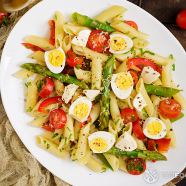 Pasta Salad with Asparagus and Mozzarella