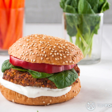 Vegan Cheeseburger with Red Bean Patty