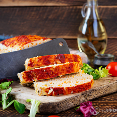 Meatloaf with Chicken Meat, Pumpkin and Green Peas