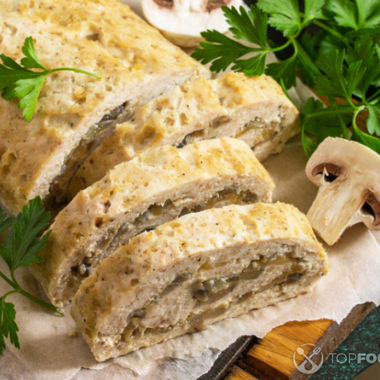 Meatloaf with Mushrooms and Cheese