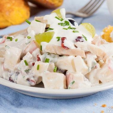 Chicken salad with grape and cranberries