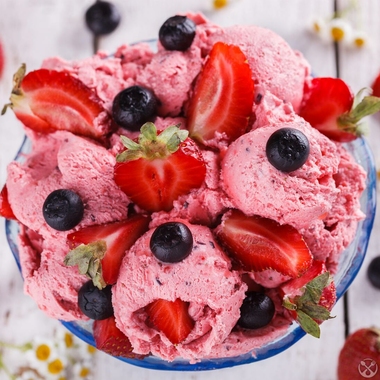 Fruit and berry sorbet
