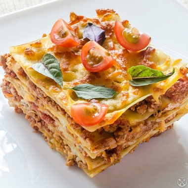 Lasagna with ground beef