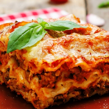 Lasagna Bolognese with ground beef