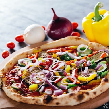 Grilled vegetable pizza