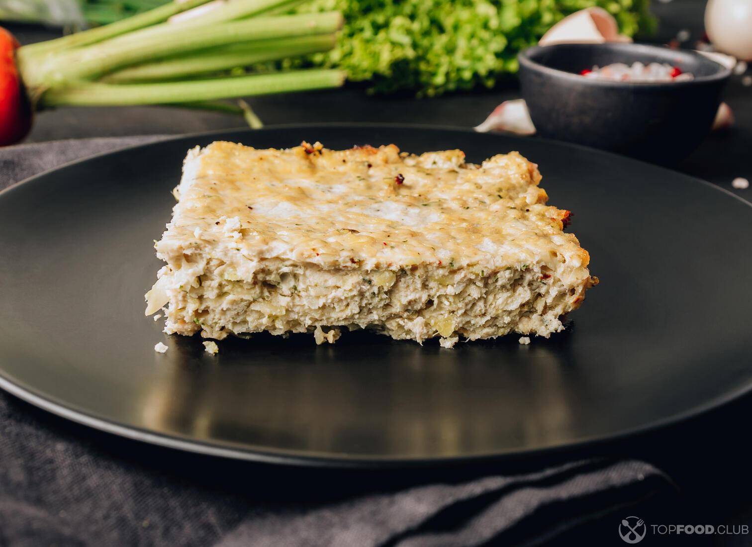 Squash casserole with cheese and herbs