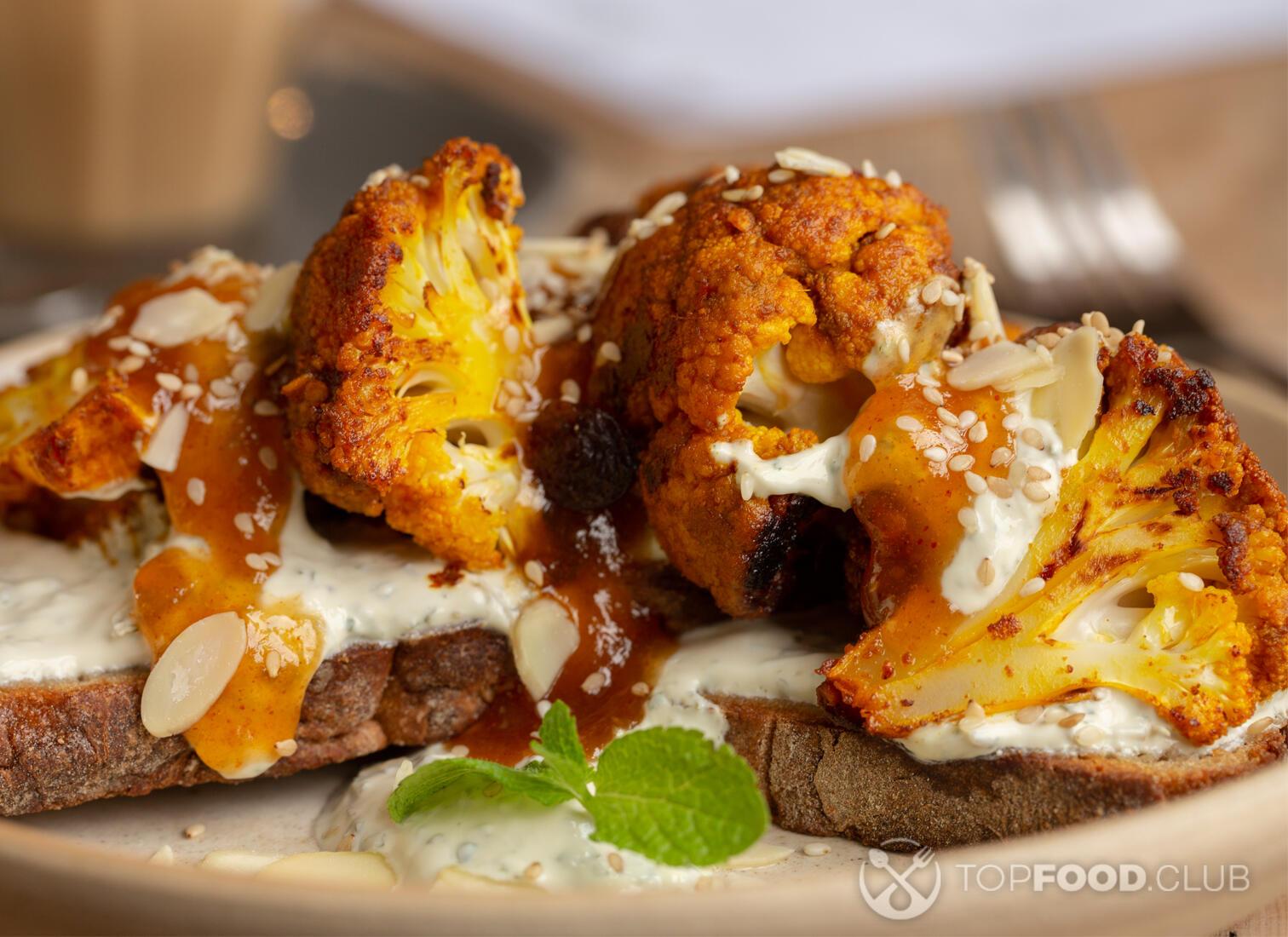 Mustardy cauliflower rarebit toasts