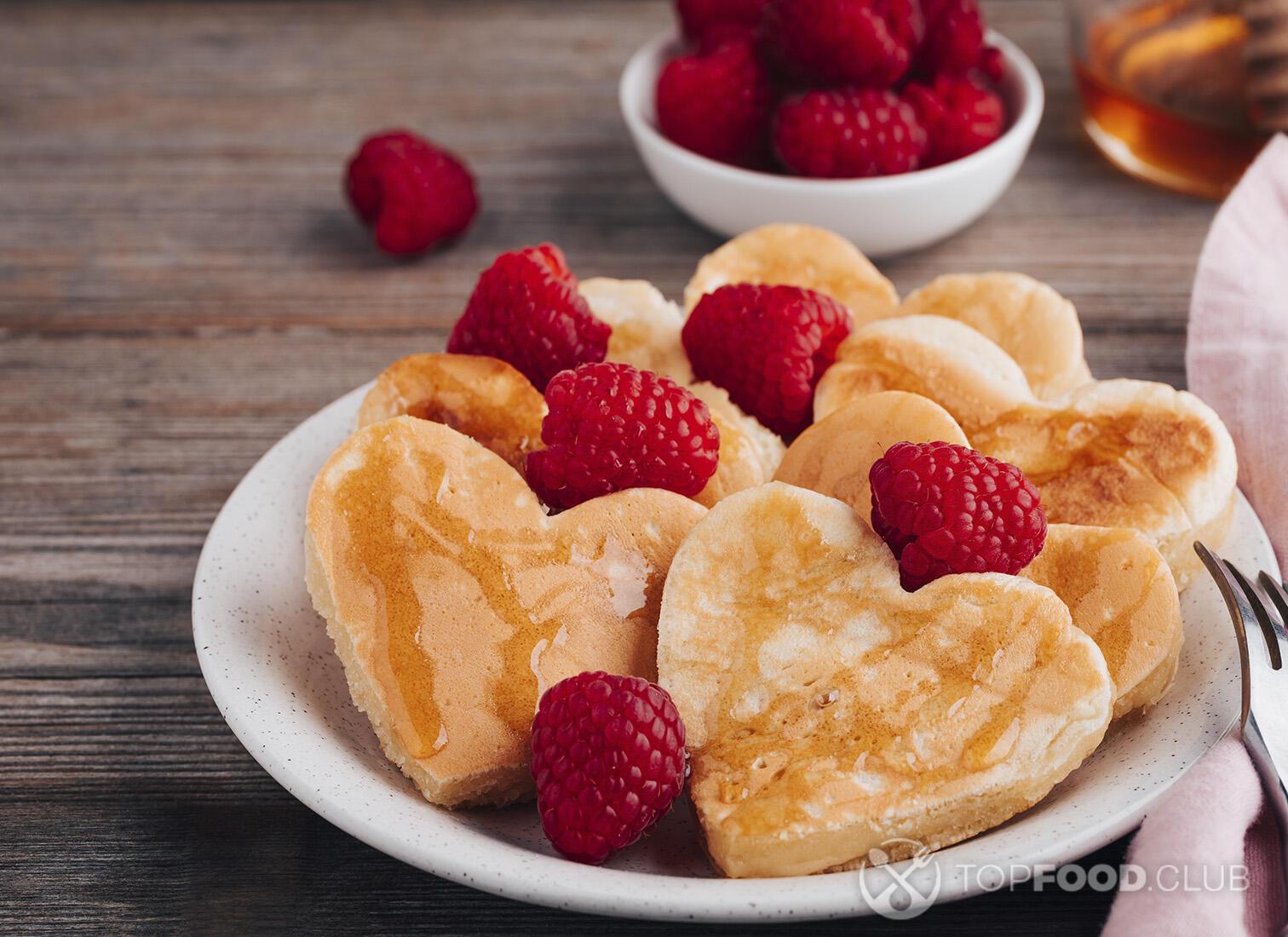 Heart-shaped pancakes