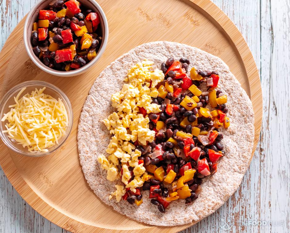 Burrito with Cheese and Sweet Melon