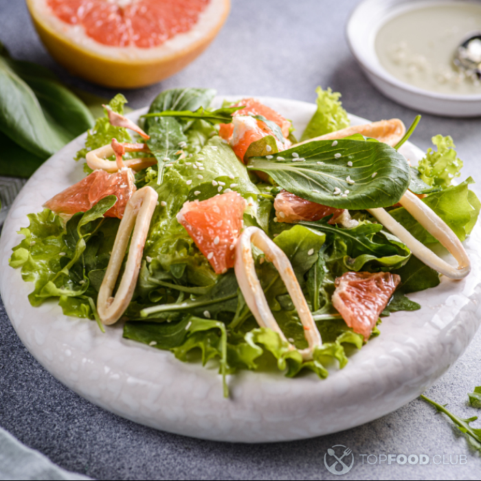 Легкий салат с грейпфрутом и руколой - вкусный рецепт с пошаговым фото