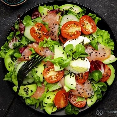 Салат с форелью, вкусных рецептов с фото Алимеро