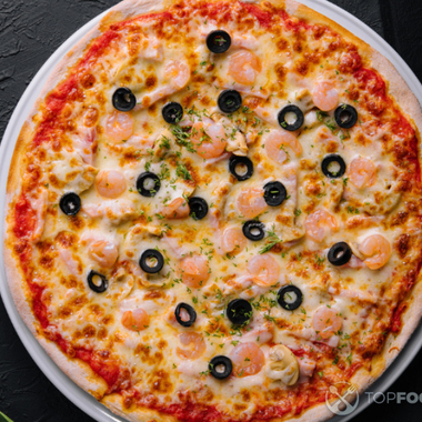 Пицца с морепродуктами по-итальянски