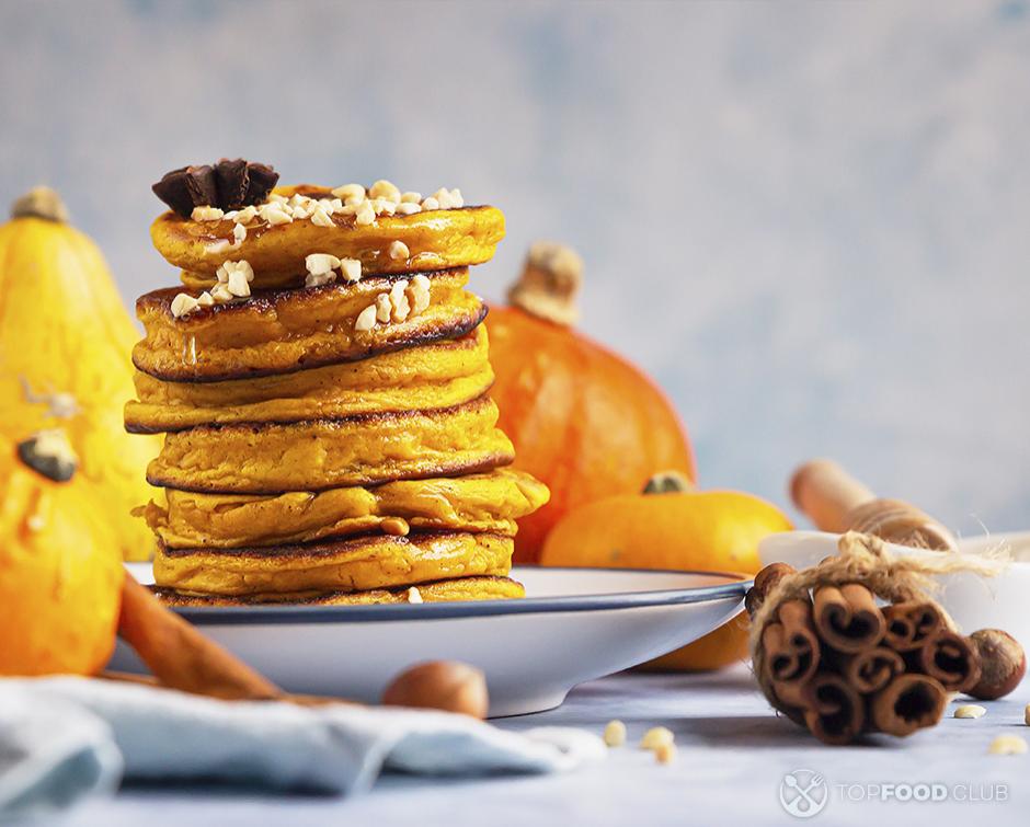 Тыквенные оладьи с корицей