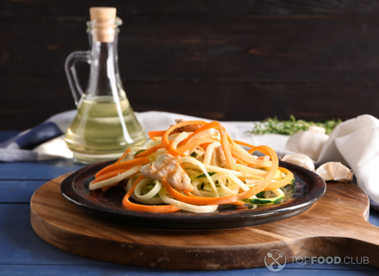 Спагетти из кабачков и моркови