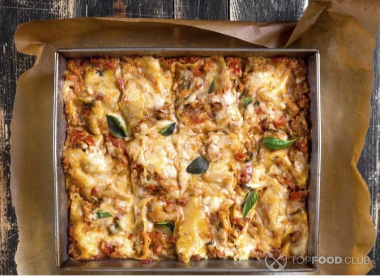 Лазанья с уткой и тыквой