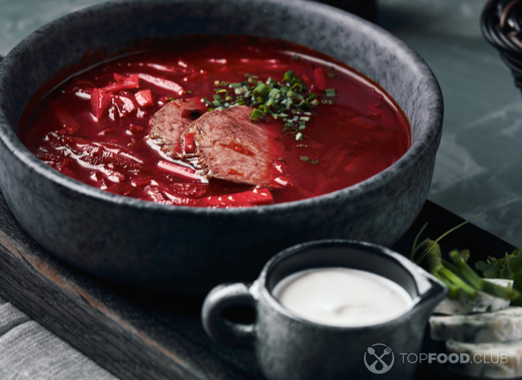 Борщ с красной фасолью