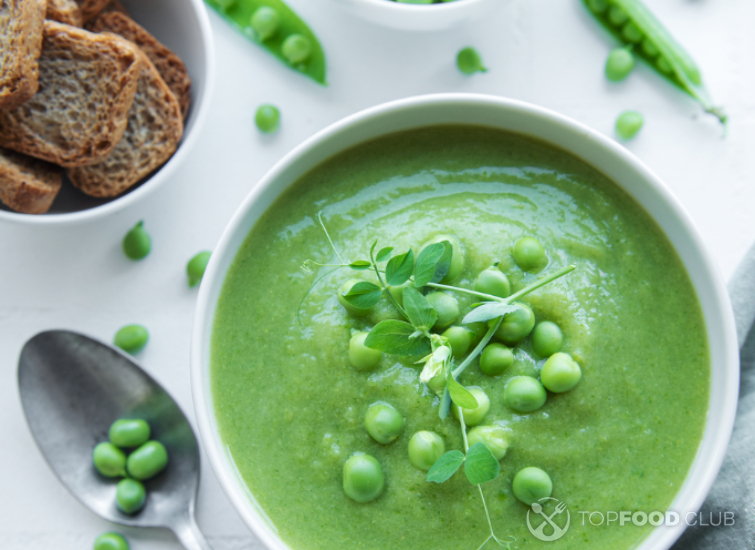 Крем-суп с зеленым горошком