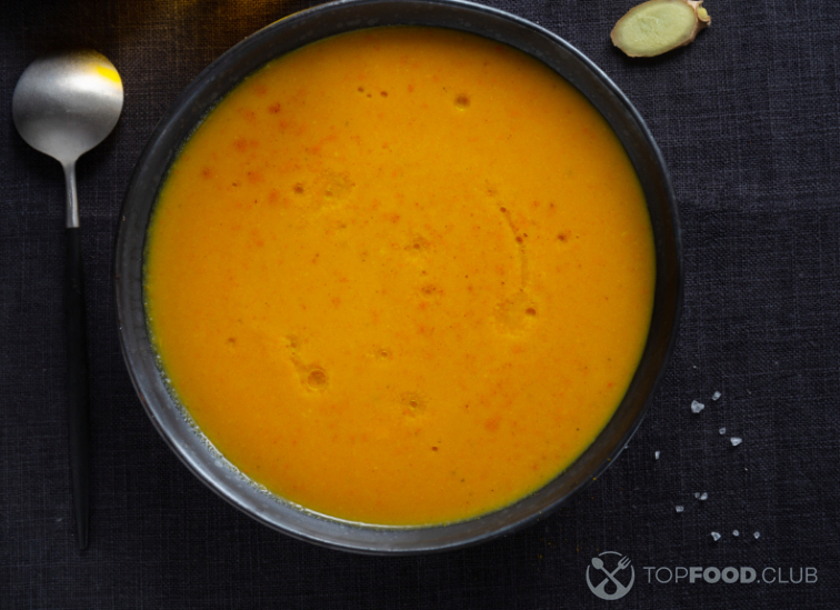 Суп-пюре из красной чечевицы с молоком