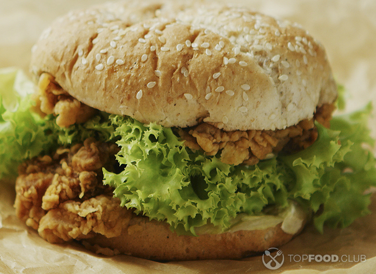 Бургер с хрустящей курицей