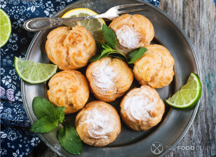 Профитроли с творожным кремом