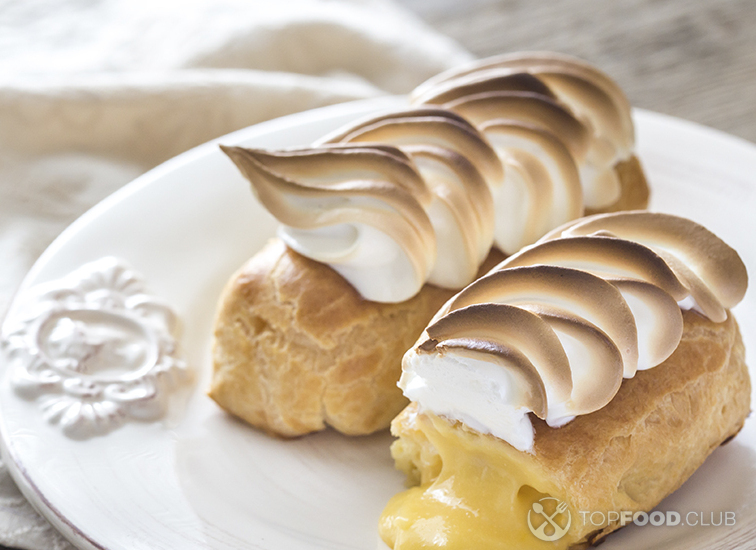 Эклеры с лимонным кремом и меренгой